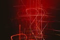 Neon red white orange scratches illuminated lines Royalty Free Stock Photo