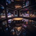 Neon Reflections: A Minimalist Art Installation in the Cityscape