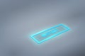 Neon restart button glowing in minimalistic style