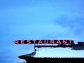 Neon Restaurant Sign Royalty Free Stock Photo