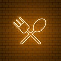 Neon restaurant symbol Royalty Free Stock Photo