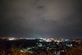 Neon River Dearne In The Sky Laser Light Show Barnsley 23rd Feb Royalty Free Stock Photo