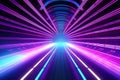neon road, AI generated Royalty Free Stock Photo