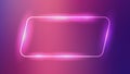 Neon rounded parallelogram frame