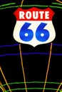 Neon route 66 sign Royalty Free Stock Photo