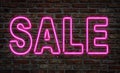 Neon sale sign.