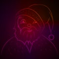 Neon santa claus