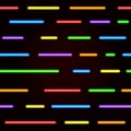 Neon seamless pattern. Vector bright neon lines
