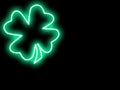 Neon Shamrock with copyspace Royalty Free Stock Photo