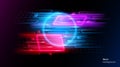 Neon shape abstract, speed race sport motion Royalty Free Stock Photo