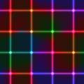 Neon shine laser square grid seamless background