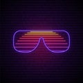 Neon shutter glasses sign.