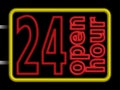 Neon sign 24hr open