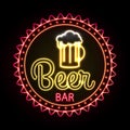 Neon sign. Beer bar