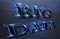 Neon sign BIG data in perspective Royalty Free Stock Photo
