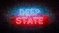 neon sign deep state 3d render