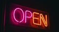 Neon sign displaying the word \