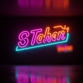 Neon sign displaying the word \