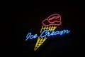 Neon Ice Cream Sign Royalty Free Stock Photo