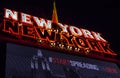 Neon sign for Las Vegas hotel New York, New York Royalty Free Stock Photo