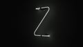 Neon Sign Letter Z