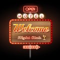 Neon sign motel welcome