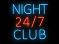 Neon sign - night club Royalty Free Stock Photo