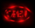 Neon sign Open Royalty Free Stock Photo