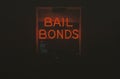 A neon sign that reads Ã¯Â¿Â½Bail BondsÃ¯Â¿Â½