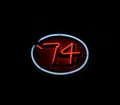 Neon Sign Since 74 Restaurant Sign in Window