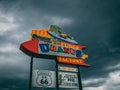 Neon sign at Uranus, on Route 66 in Missouri