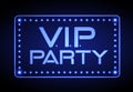 Neon sign. V.I.P. party. Disco poster Royalty Free Stock Photo