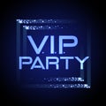 Neon sign. V.I.P. party. Disco poster Royalty Free Stock Photo