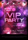 Neon sign. V.I.P. party. Disco poster Royalty Free Stock Photo