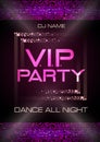 Neon sign. VIP party. Disco poster Royalty Free Stock Photo