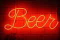 Beer neon sign