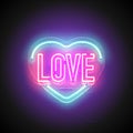 Neon signboard heart love2