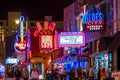 Neon signs on Beale street Royalty Free Stock Photo