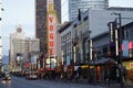 Neon signs on Granville Street in Vancouver