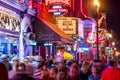 Neon signs on Lower Broadway Nashville Royalty Free Stock Photo