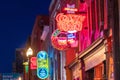 Neon signs on Lower Broadway Nashville Royalty Free Stock Photo