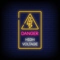 Danger Neon Signs Style Text Vector