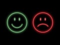 Neon smile emoticons Royalty Free Stock Photo