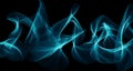 Neon Smoke. Modern abstract wide background, design of thin neon threads, gradient wave of lines, strip, texture bright glow Royalty Free Stock Photo
