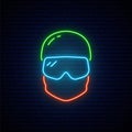 Neon Snowboarder icon.