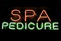 Neon Spa Pedicure sign