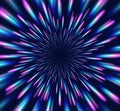 Neon star burst, colorful speed of light, cosmic hyperspace jump motion effect. Explosion in the Universe concept. Royalty Free Stock Photo