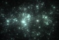 Neon star field in space