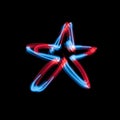 The neon star of light