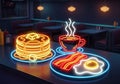 Classic diner aesthetics with vibrant colors and distinctive Royalty Free Stock Photo